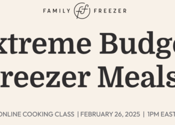 Join a FREE Freezer Cooking Class subsequent week!